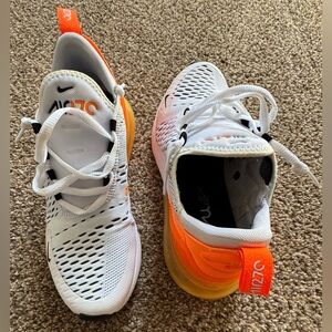 Nike Women’s White and Orange Sneakers